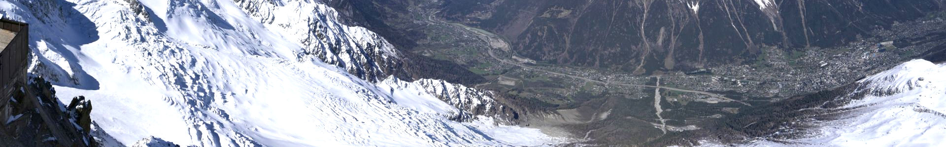 Vue sur la vallée de Chamonix, France