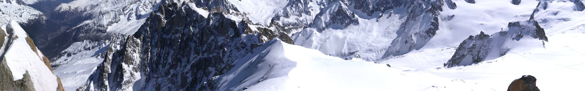Panorama depuis l'Aiguille du Midi (3842m), France